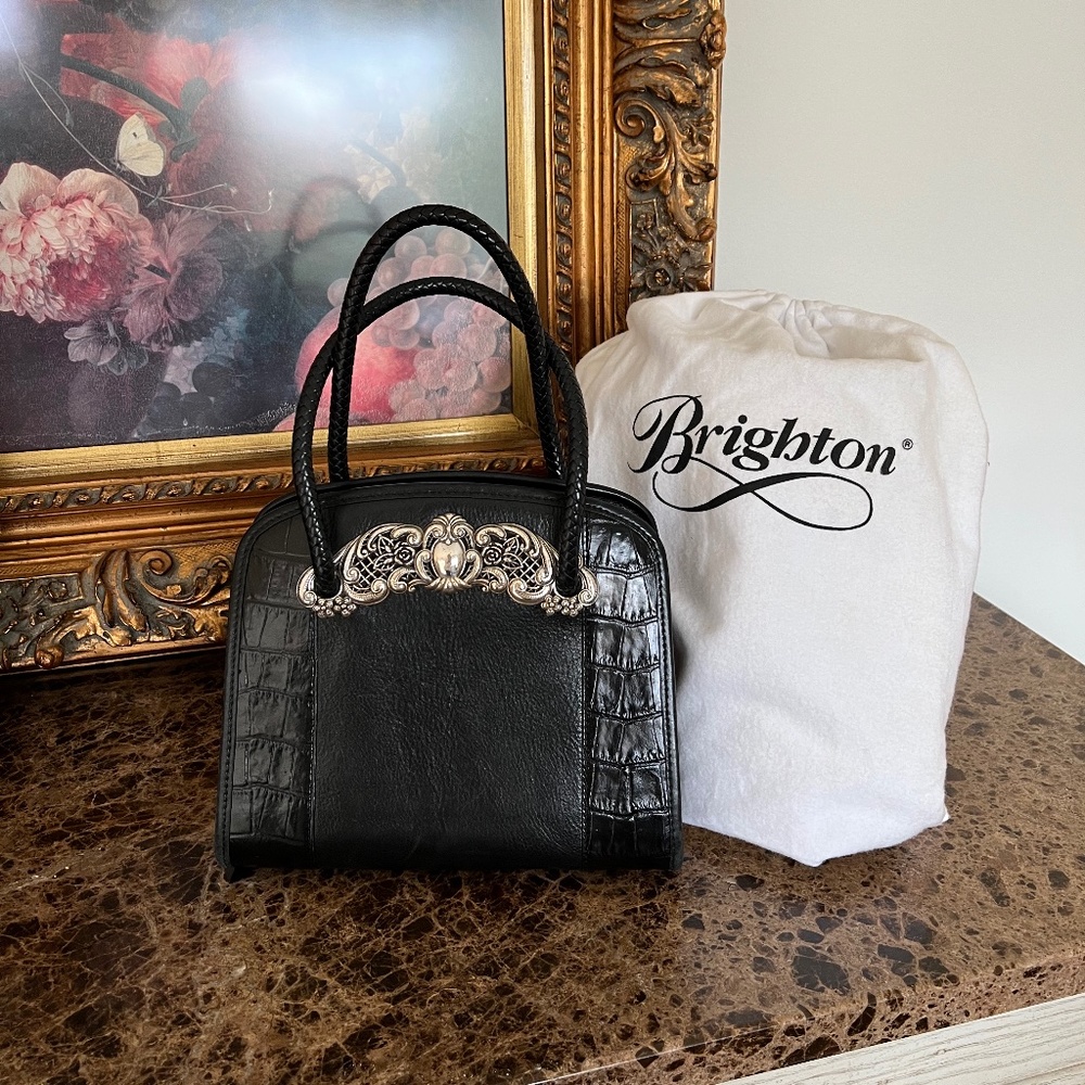 Vintage Brighton Chantilly Croc Bag